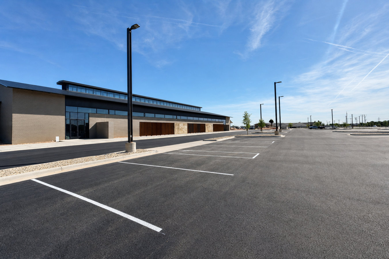 Parking lot paving